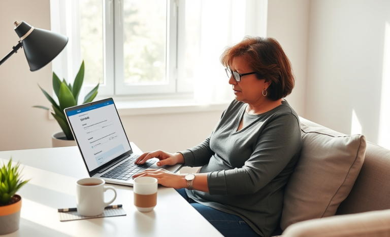 A person applying for a secure loan online from home, showcasing the ease and convenience of a fully online process.