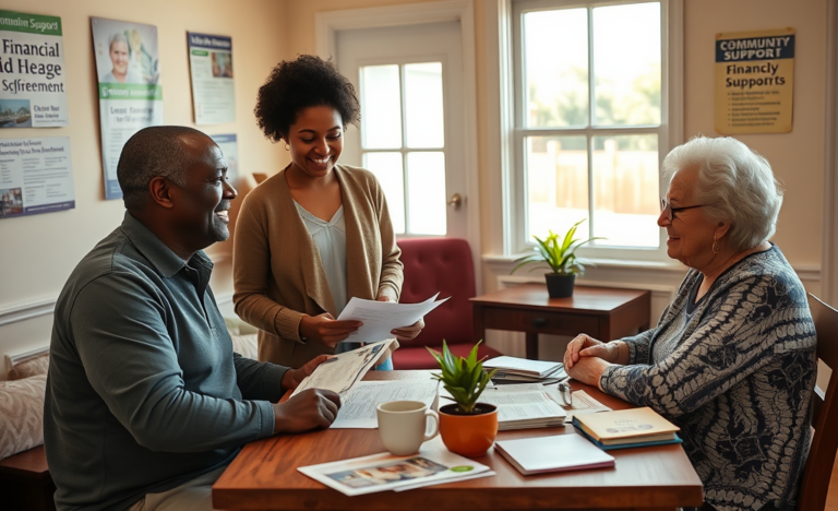 An image representing financial assistance for individuals starting over.