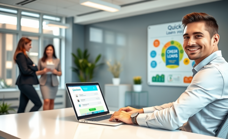 An illustration representing fast and hassle-free credit options