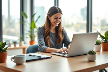 A person using a laptop to apply for a loan online, illustrating the ease of getting a loan in account with few clicks.