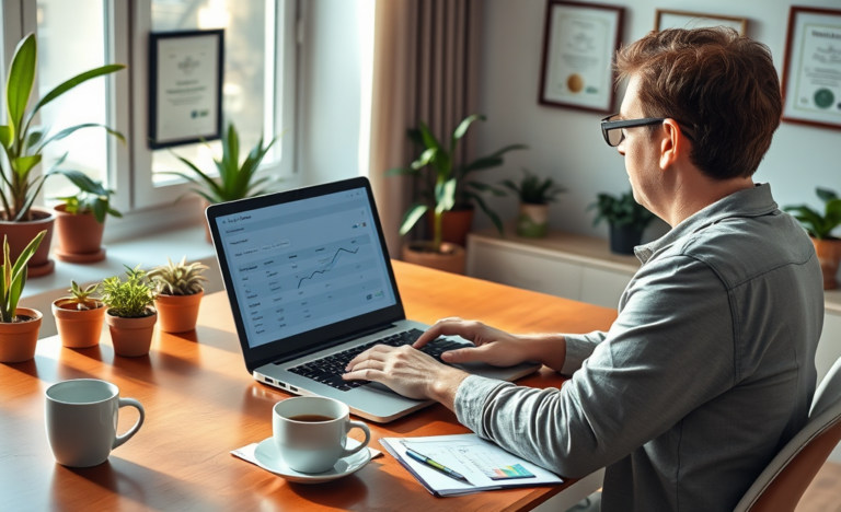 A person using an online tool to calculate personal loan estimates